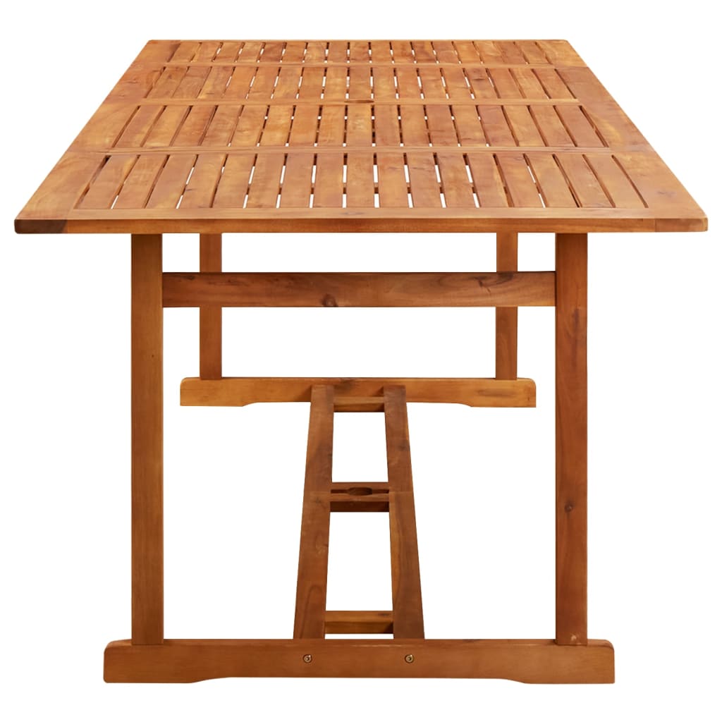 vidaXL Garden Dining Table 220x90x75 cm Solid Acacia Wood - Brown