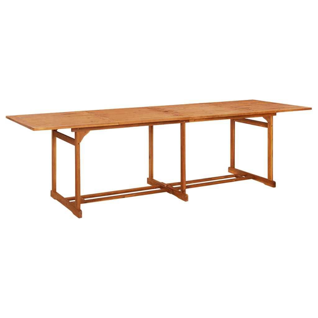 vidaXL Garden Dining Table 280x90x75 cm Solid Acacia Wood - Brown