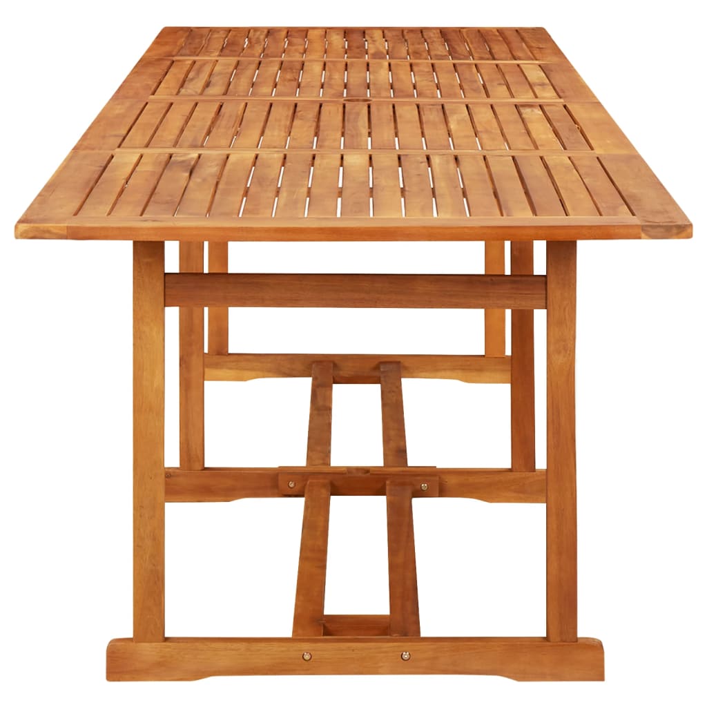 vidaXL Garden Dining Table 280x90x75 cm Solid Acacia Wood - Brown