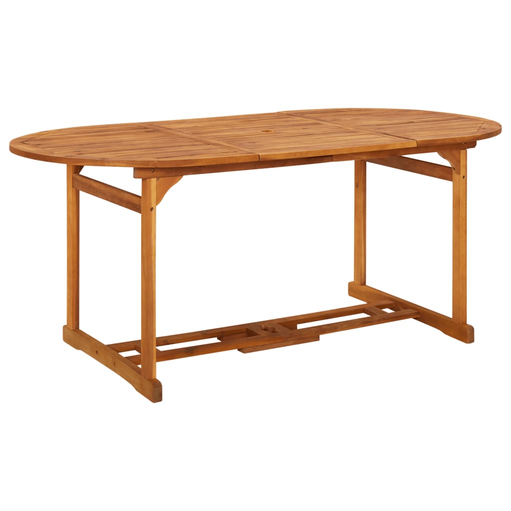 vidaXL Garden Dining Table 180x90x75 cm Solid Acacia Wood - Brown - 23855