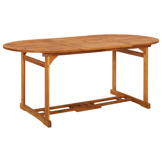 vidaXL Garden Dining Table 180x90x75 cm Solid Acacia Wood - Brown - 23855