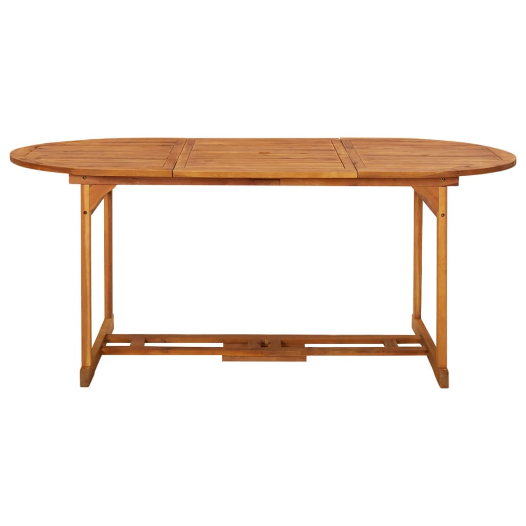 vidaXL Garden Dining Table 180x90x75 cm Solid Acacia Wood - Brown - 23855