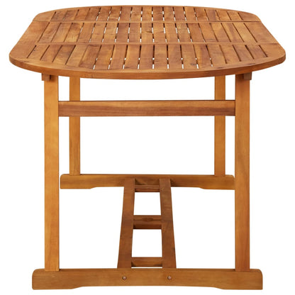 vidaXL Garden Dining Table 180x90x75 cm Solid Acacia Wood - Brown - 23855