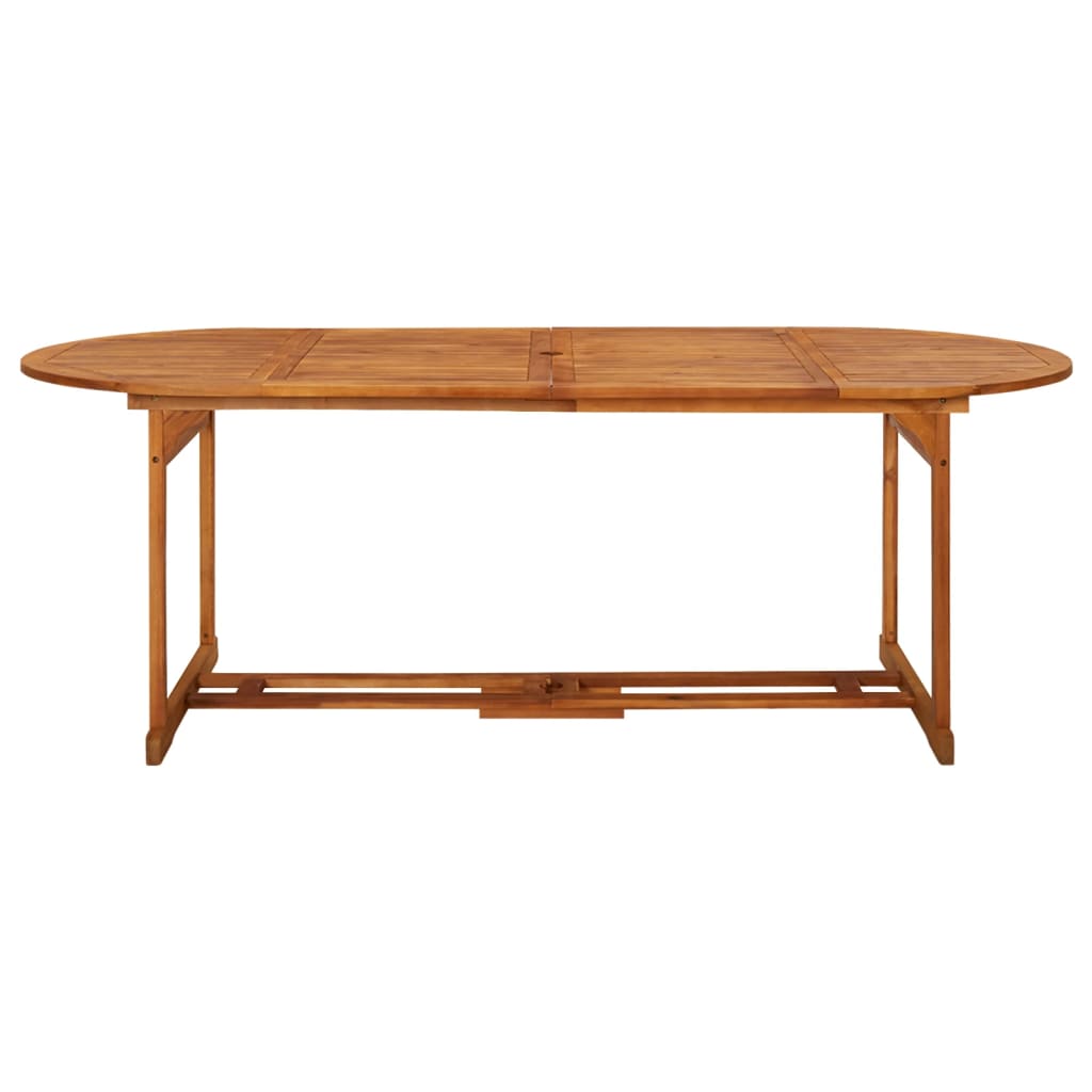 vidaXL Garden Dining Table 220x90x75 cm Solid Acacia Wood - Brown - 23857