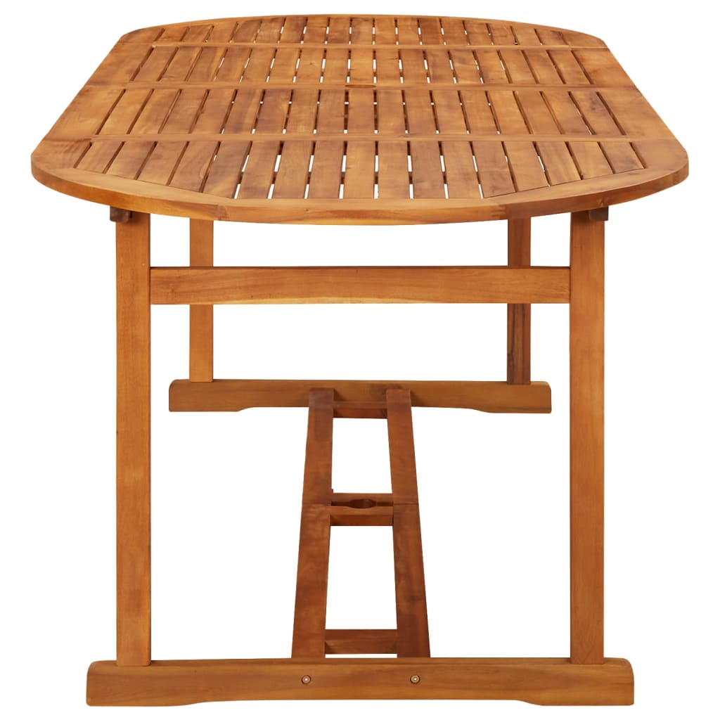vidaXL Garden Dining Table 220x90x75 cm Solid Acacia Wood - Brown - 23857