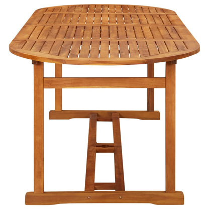 vidaXL Garden Dining Table 220x90x75 cm Solid Acacia Wood - Brown - 23857