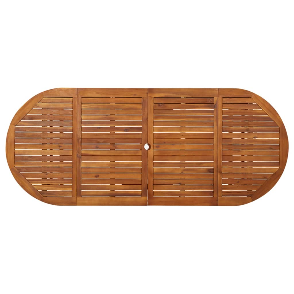 vidaXL Garden Dining Table 220x90x75 cm Solid Acacia Wood - Brown - 23857