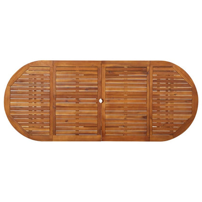 vidaXL Garden Dining Table 220x90x75 cm Solid Acacia Wood - Brown - 23857