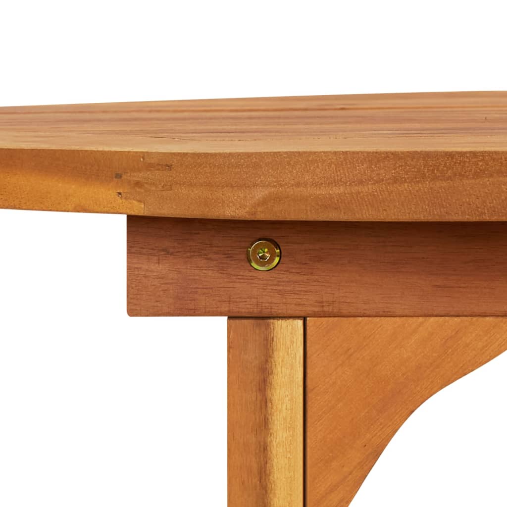 vidaXL Garden Dining Table 220x90x75 cm Solid Acacia Wood - Brown - 23857