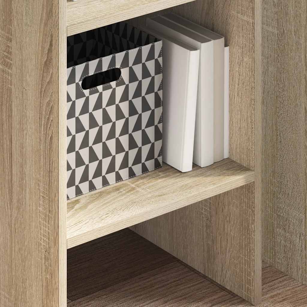 vidaXL Book Cabinet Sonoma Oak 40x35x180 cm Engineered Wood - Brown