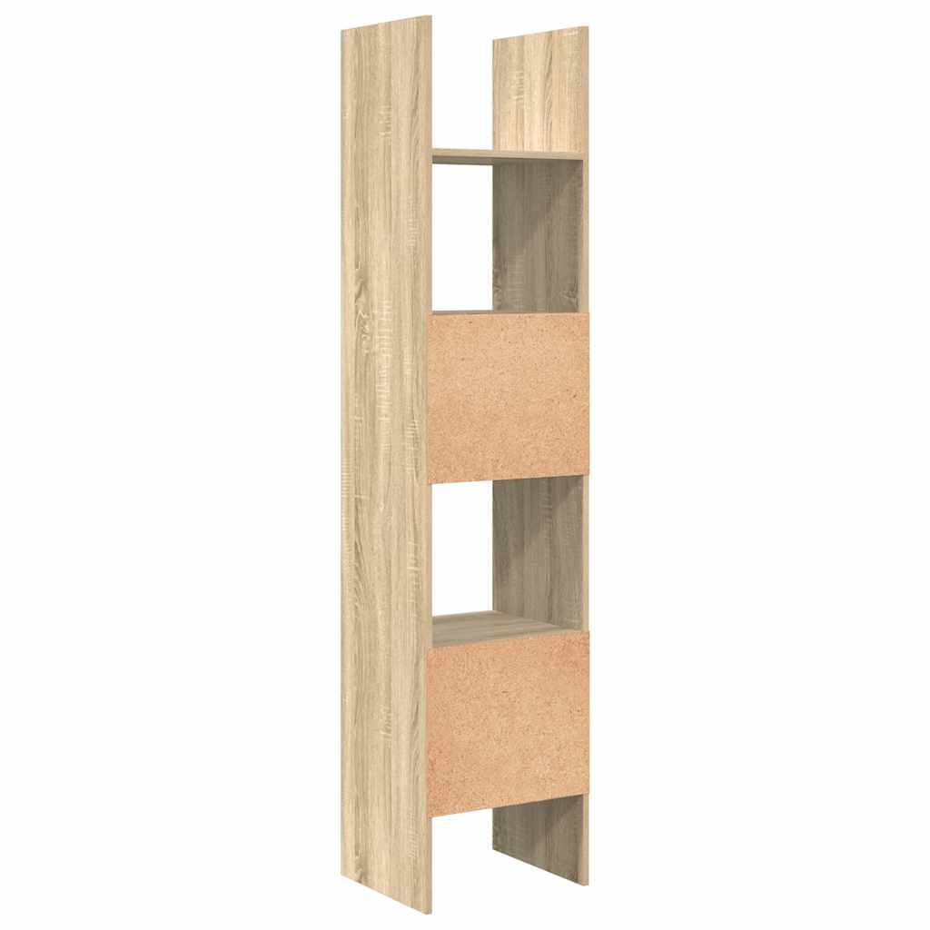 vidaXL Book Cabinet Sonoma Oak 40x35x180 cm Engineered Wood - Brown