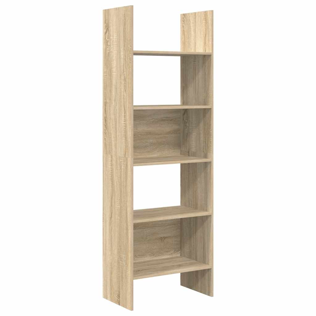 vidaXL Book Cabinet Sonoma Oak 60x35x180 cm Engineered Wood - Brown