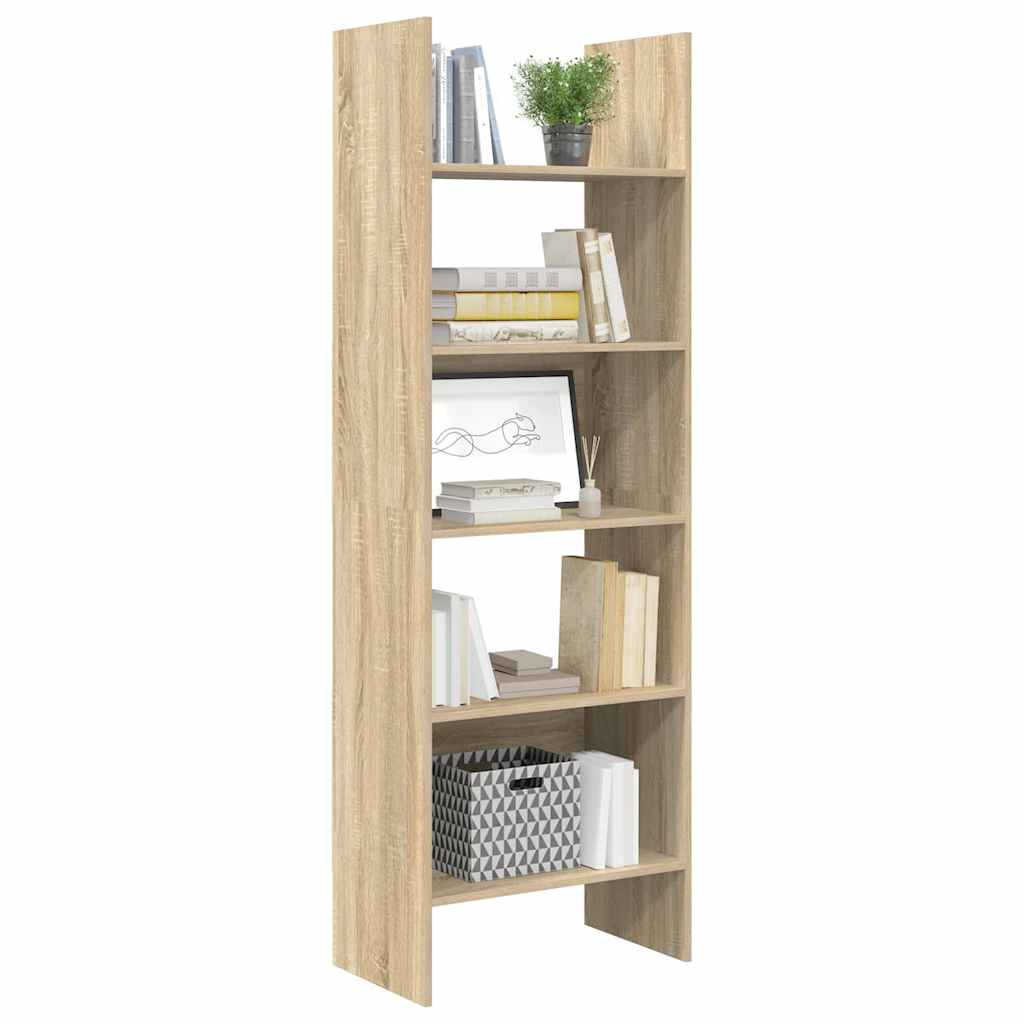 vidaXL Book Cabinet Sonoma Oak 60x35x180 cm Engineered Wood - Brown