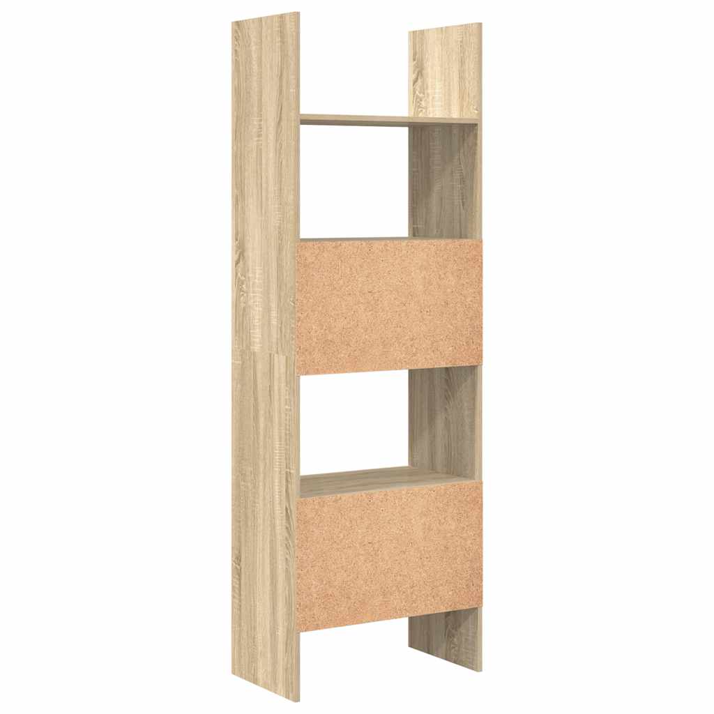 vidaXL Book Cabinet Sonoma Oak 60x35x180 cm Engineered Wood - Brown