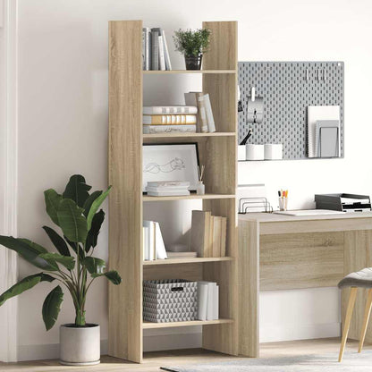 vidaXL Book Cabinet Sonoma Oak 60x35x180 cm Engineered Wood - Brown