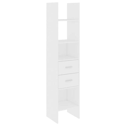 vidaXL Book Cabinet White 40x35x180 cm Engineered Wood - 58686