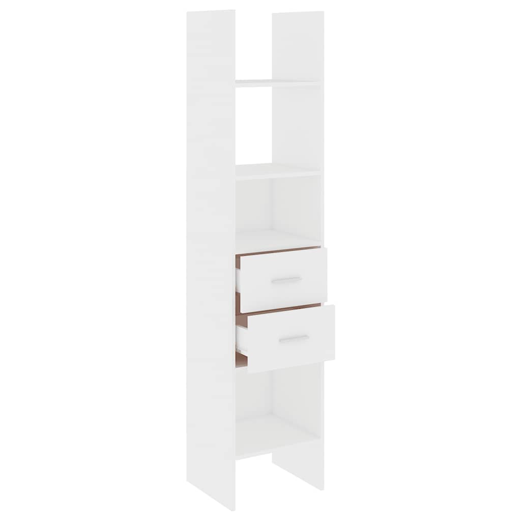vidaXL Book Cabinet White 40x35x180 cm Engineered Wood - 58686