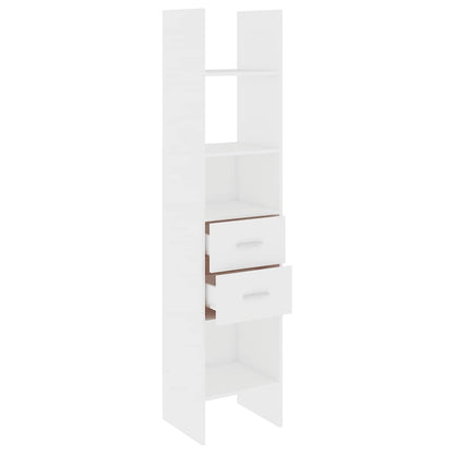 vidaXL Book Cabinet White 40x35x180 cm Engineered Wood - 58686