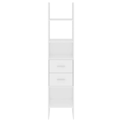 vidaXL Book Cabinet White 40x35x180 cm Engineered Wood - 58686