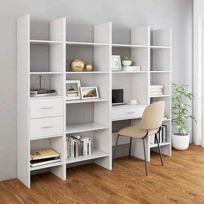 vidaXL Book Cabinet White 40x35x180 cm Engineered Wood - 58686
