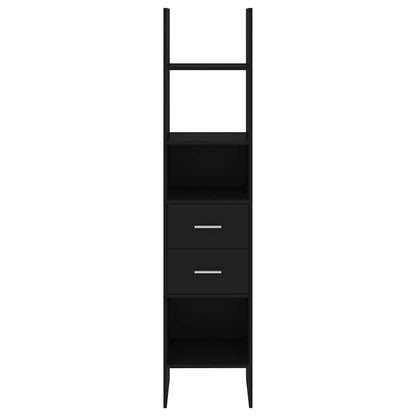 vidaXL Book Cabinet Black 40x35x180 cm Engineered Wood