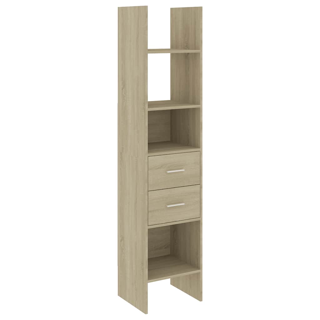 vidaXL Book Cabinet Sonoma Oak 40x35x180 cm Engineered Wood - Brown - 58696