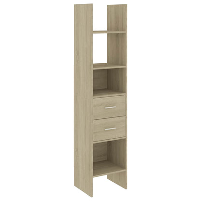 vidaXL Book Cabinet Sonoma Oak 40x35x180 cm Engineered Wood - Brown - 58696