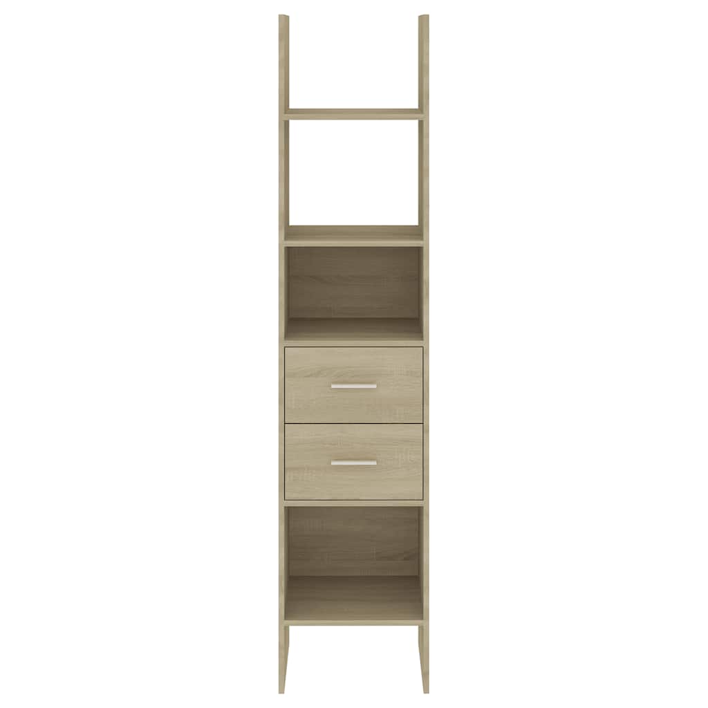 vidaXL Book Cabinet Sonoma Oak 40x35x180 cm Engineered Wood - Brown - 58696