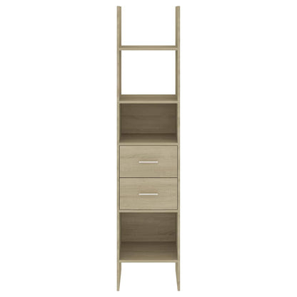 vidaXL Book Cabinet Sonoma Oak 40x35x180 cm Engineered Wood - Brown - 58696