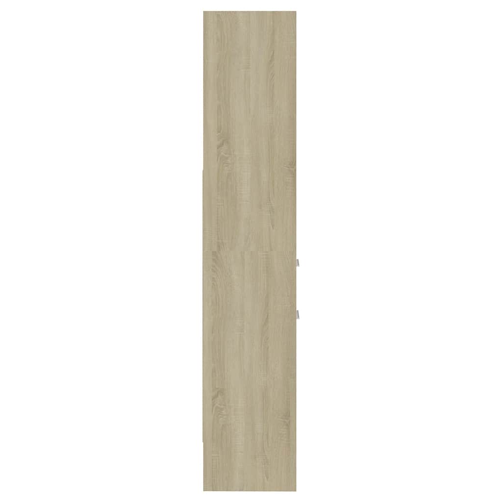 vidaXL Book Cabinet Sonoma Oak 40x35x180 cm Engineered Wood - Brown - 58696