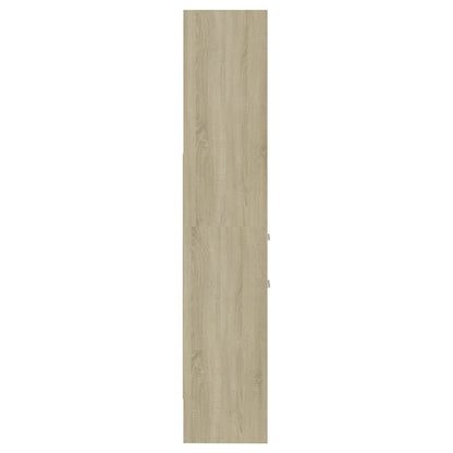 vidaXL Book Cabinet Sonoma Oak 40x35x180 cm Engineered Wood - Brown - 58696