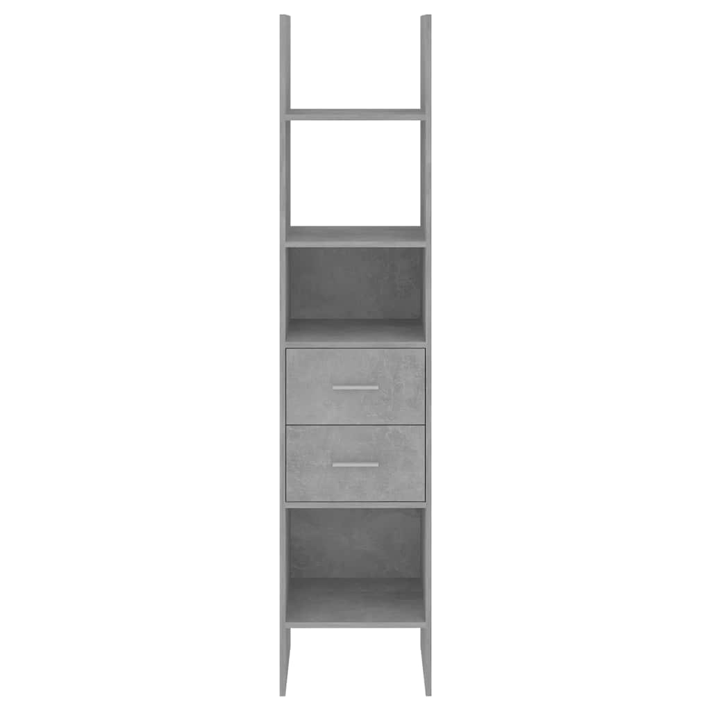 vidaXL Book Cabinet | Concrete Grey | Engineered Wood | Tall | Book Cabinet