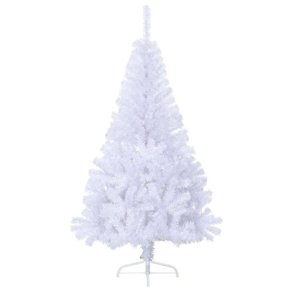 vidaXL Artificial Half Christmas Tree | White | PVC, Steel | 150 cm high