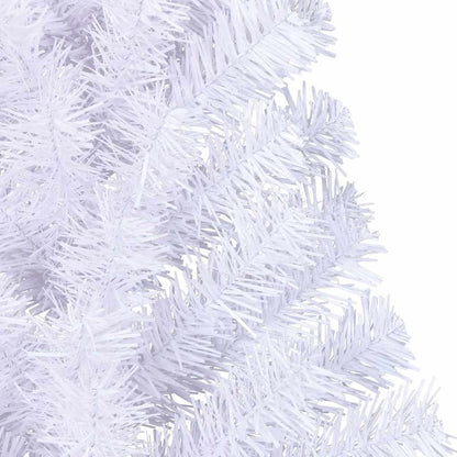 vidaXL Artificial Half Christmas Tree | White | PVC, Steel | 150 cm high