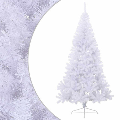 vidaXL Artificial Half Christmas Tree with Stand White 180 cm PVC - 115 x 115 x 180 cm