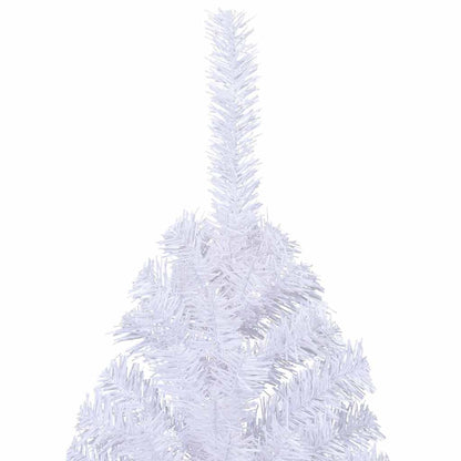 vidaXL Artificial Half Christmas Tree with Stand White 180 cm PVC - 115 x 115 x 180 cm