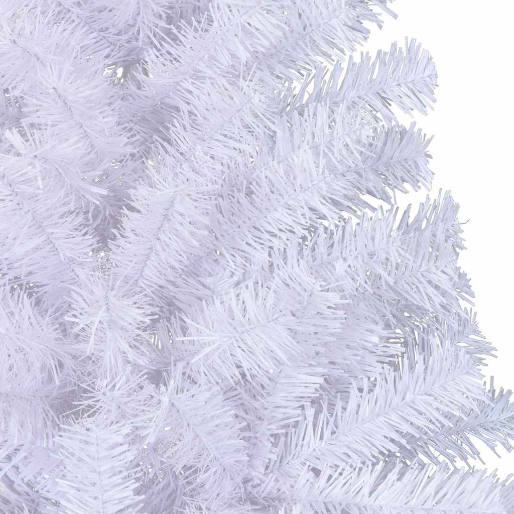 vidaXL Artificial Half Christmas Tree with Stand White 180 cm PVC - 115 x 115 x 180 cm