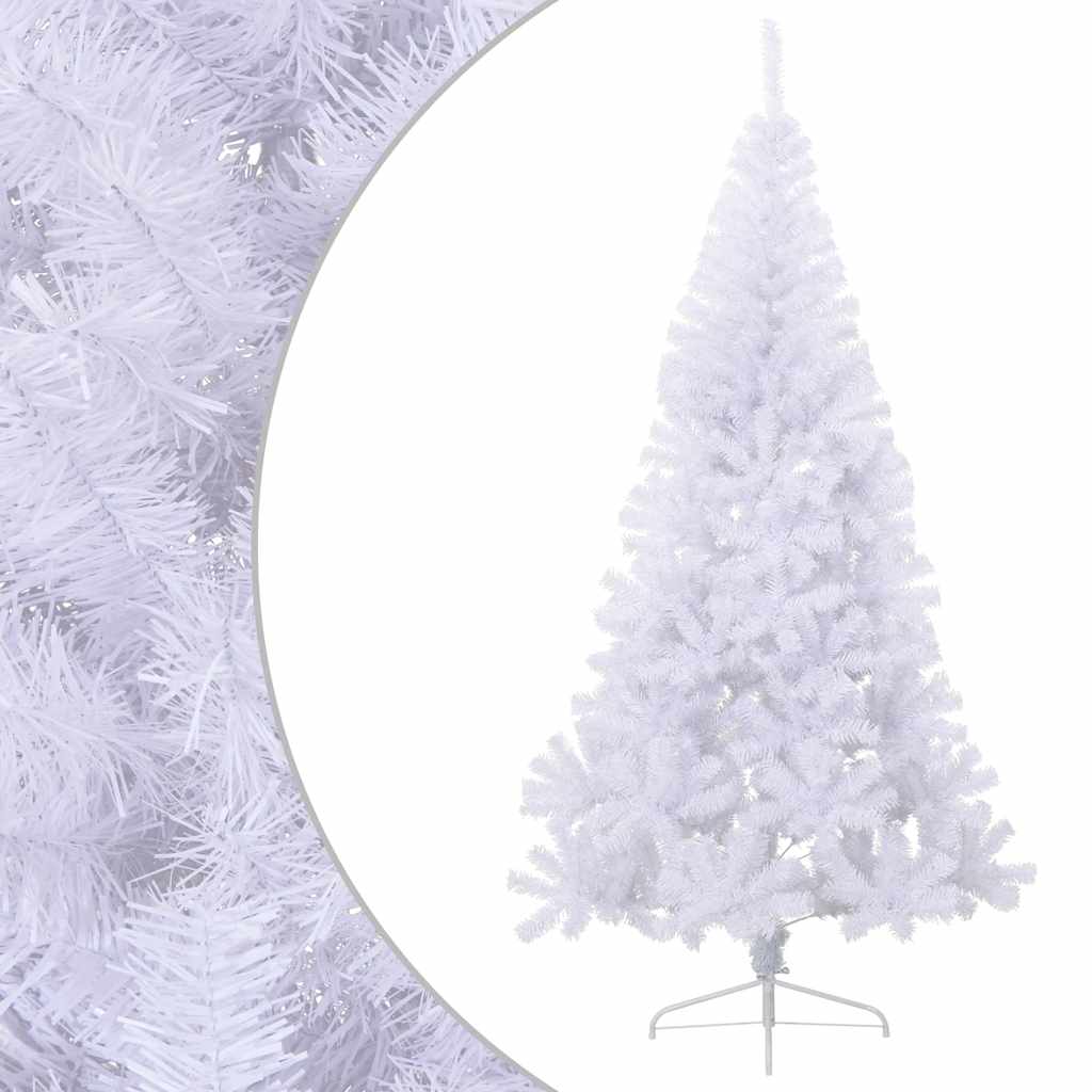 vidaXL Artificial Half Christmas Tree with Stand White 240 cm PVC