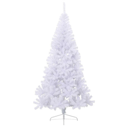 vidaXL Artificial Half Christmas Tree with Stand White 240 cm PVC