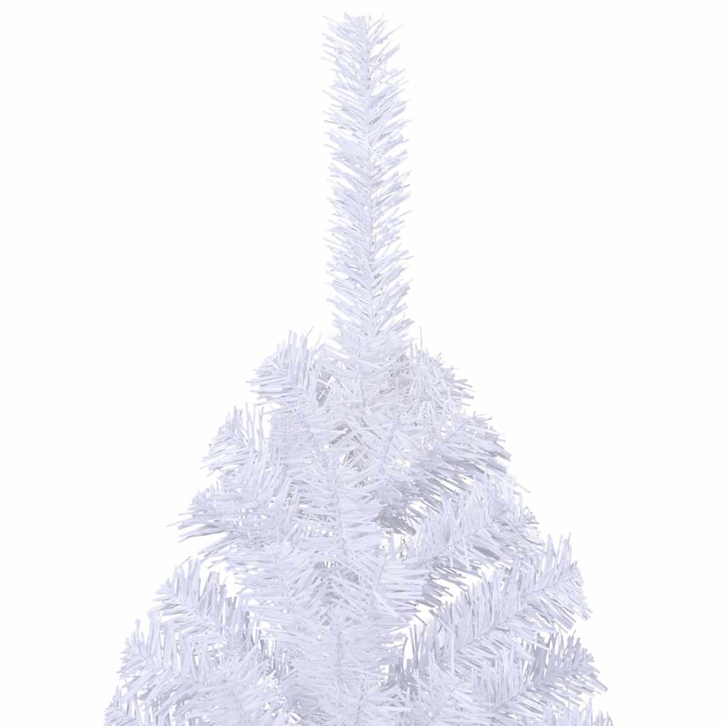 vidaXL Artificial Half Christmas Tree with Stand White 240 cm PVC
