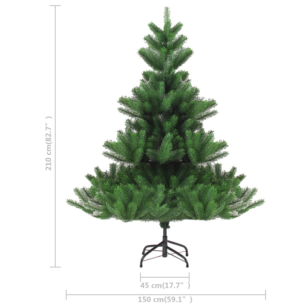 vidaXL Nordmann Fir Artificial Christmas Tree Green 210 cm - 210 x 150 cm
