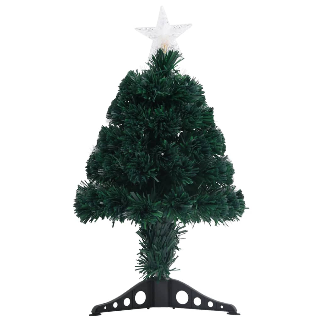 vidaXL Pre-lit Christmas Tree with Stand&LED 64 cm Fibre Optic - Green