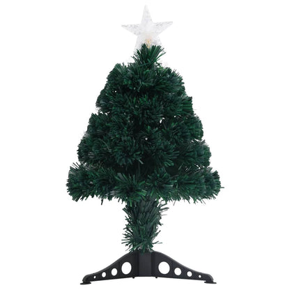 vidaXL Pre-lit Christmas Tree with Stand&LED 64 cm Fibre Optic - Green