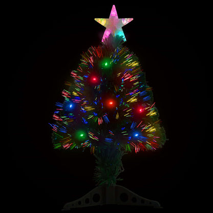 vidaXL Pre-lit Christmas Tree with Stand&LED 64 cm Fibre Optic - Green