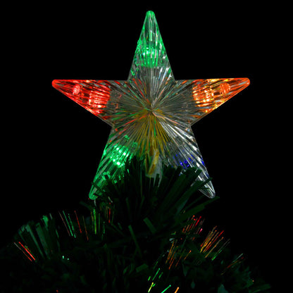 vidaXL Pre-lit Christmas Tree with Stand&LED 64 cm Fibre Optic - Green