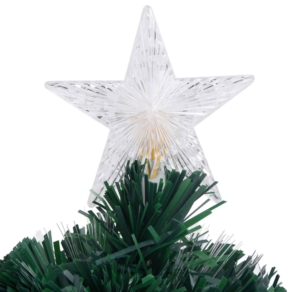 vidaXL Pre-lit Christmas Tree with Stand&LED 64 cm Fibre Optic - Green
