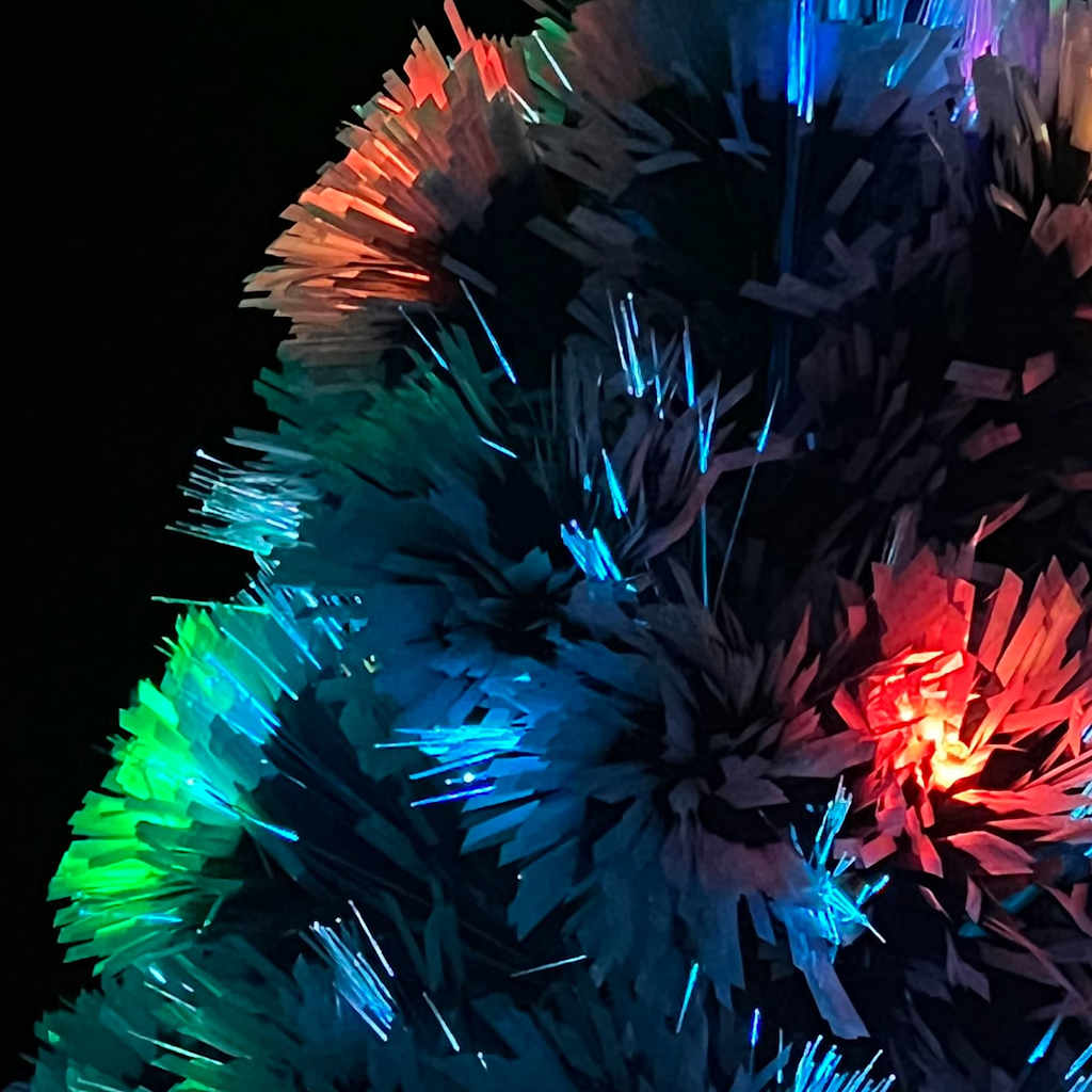 vidaXL Artificial Pre-lit Christmas Tree White&Blue 64 cm Fibre Optic - 35 x 35 x 64 cm