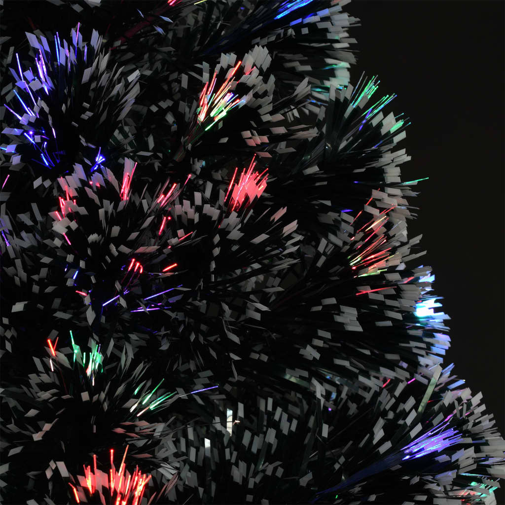 vidaXL Pre-lit Christmas Tree Green and White 240 cm Fibre Optic - 240 x 102 cm