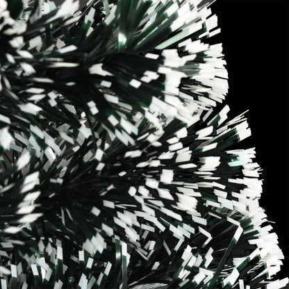 vidaXL Pre-lit Christmas Tree Green and White 240 cm Fibre Optic - 240 x 102 cm