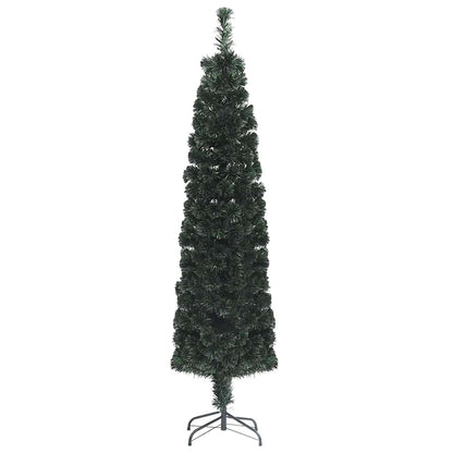 vidaXL Artificial Slim Christmas Tree with Stand 120 cm Fibre Optic - Black - 35 x 120 x 35 cm